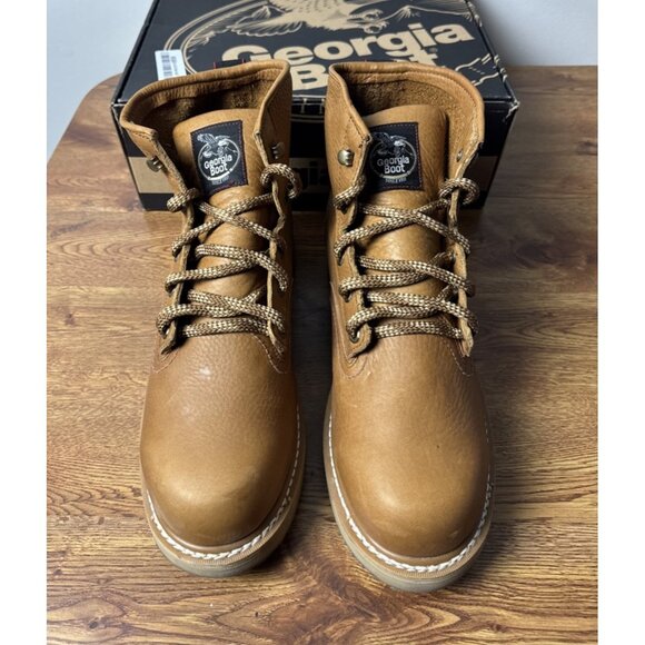 GEORGIA BOOT WEDGE 6" SOFT TOE MEN'S SIZE 12 W WORK BOOTS G6152 - Picture 1 of 9